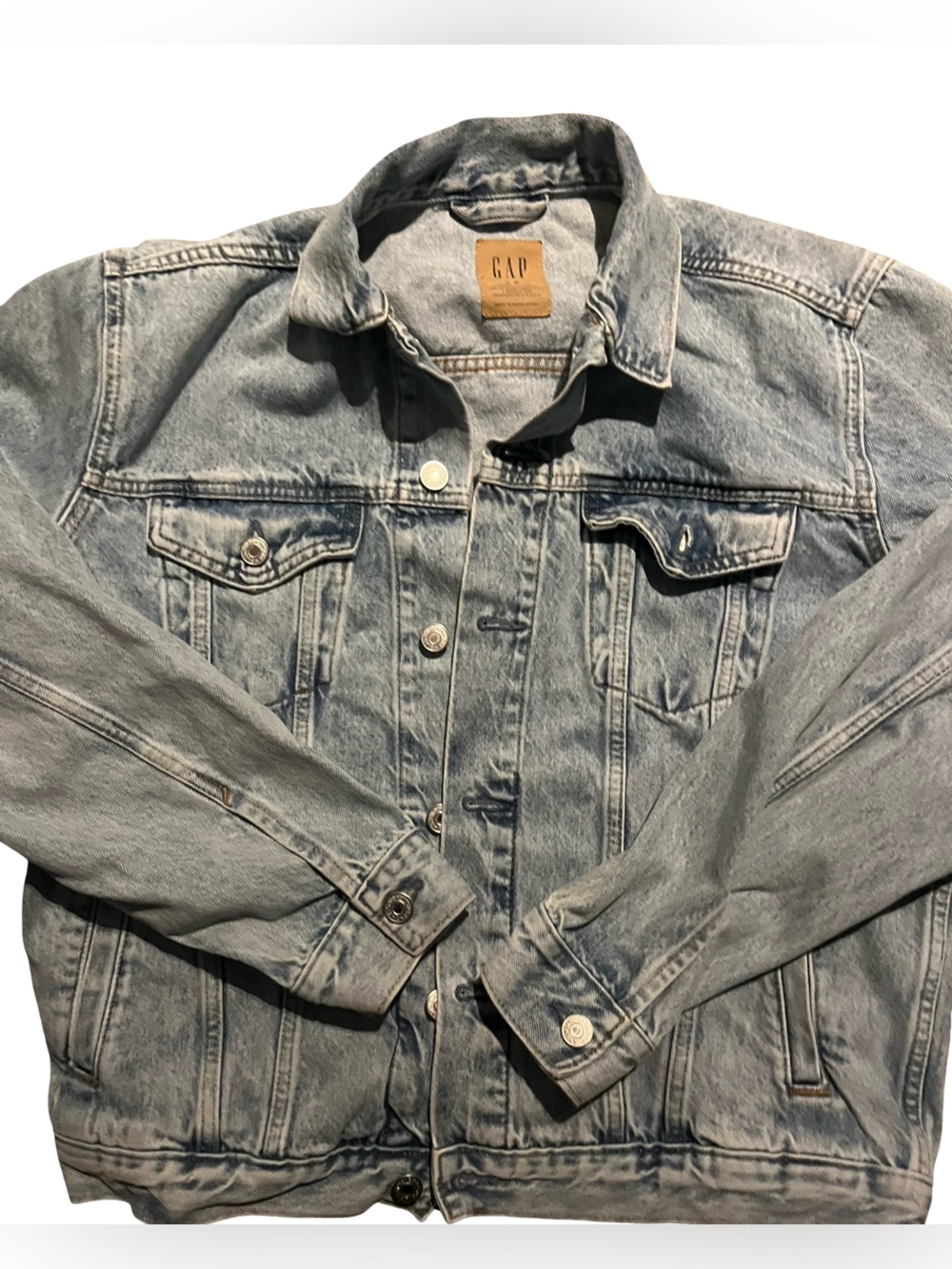 Gap 100% regenerative cotton light stone wash classic men's S